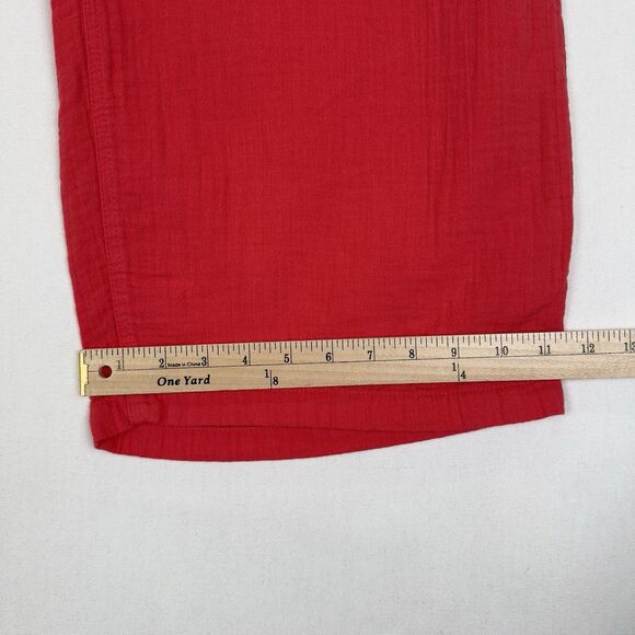 Old Navy Pants Womens Large Pink Gauzy Cotton Wide Leg Beachy Resort Summer Crop - Picture 15 of 15